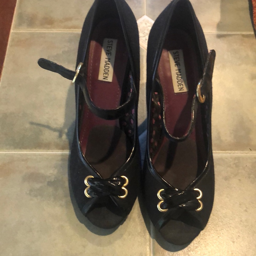 Steve made stacked heel Shoes